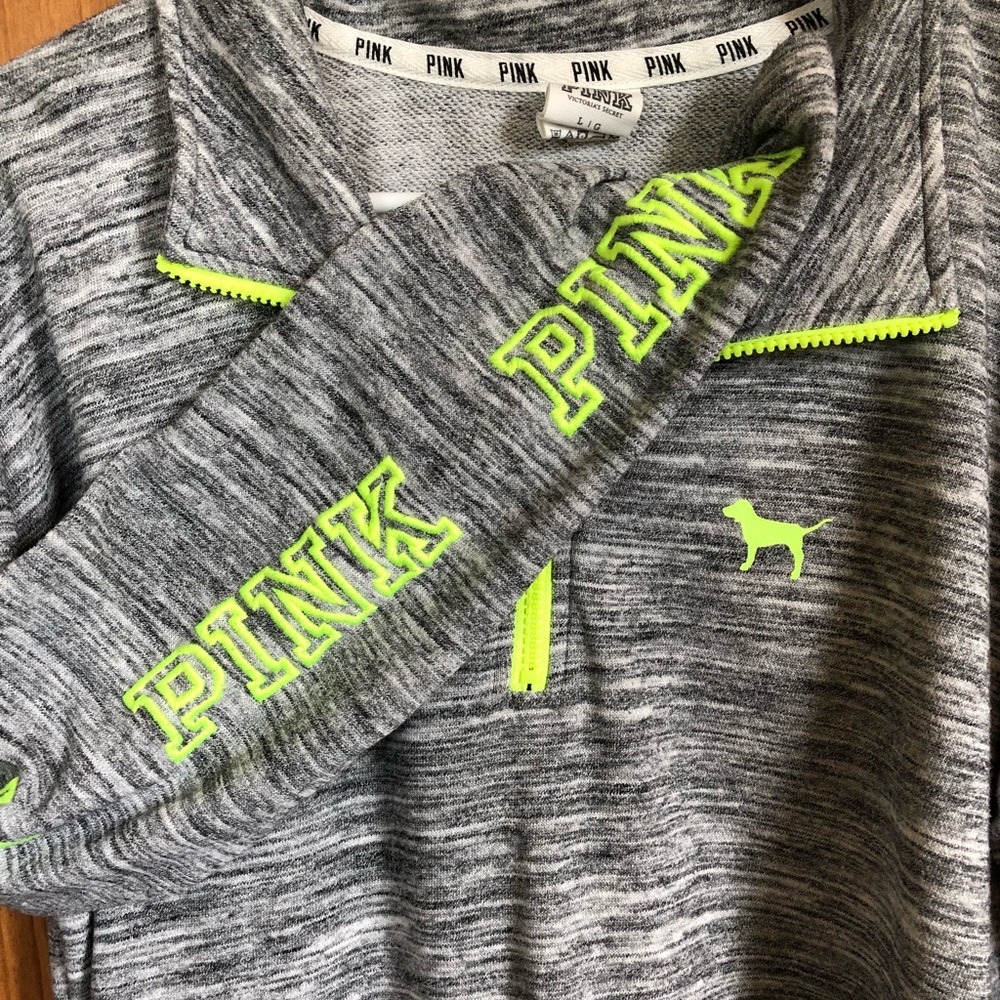 Pink half zip sweater